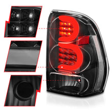 Cargar imagen en el visor de la galería, ANZO 2002-2009 Chevrolet Trailblazer LED Tail Lights w/ Light Bar Black Housing Clear Lens