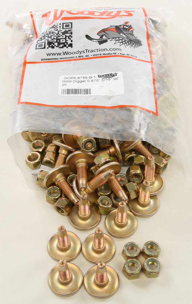 Woodys Gold Digger Carbide Traction Master Stud .875" 96/PK (GDP6-8755-B)