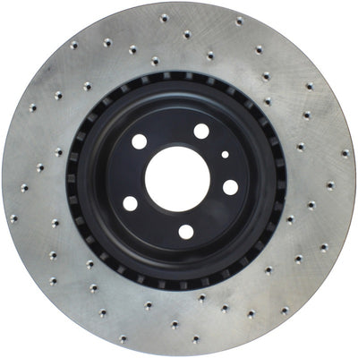 StopTech Drilled Right Front Rotor — Fits 12 Audi A6/A7 Quattro, 13 Q5, 07-11/13 S4, 12 S5