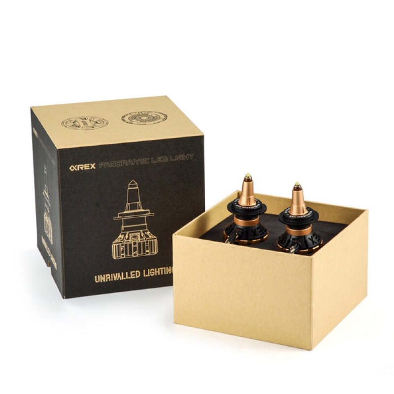 AlphaRex Gold Ammo Panoramic LED Light Bulbs - H11