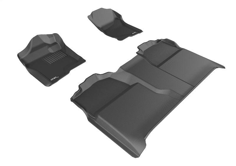 3D MAXpider 07-13 Chevrolet Silverado 1500 Crew Cab Kagu Black Full Set