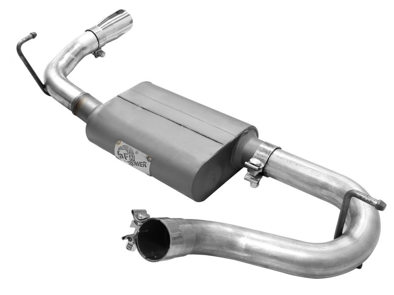 aFe Scorpion 2-1/2in Alum Steel Axle-Back Exhaust w/Polished Tip 07-18 Jeep Wrangler JK V6-3.6/3.8L