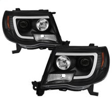 Cargar imagen en el visor de la galería, Spyder Toyota Tacoma 05-11 Projector Headlights - Light Bar DRL - Black PRO-YD-TT05V2-LB-BK