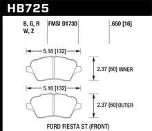 Cargar imagen en el visor de la galería, Hawk 2014 Ford Fiesta ST HPS 5.0 Front Brake Pads