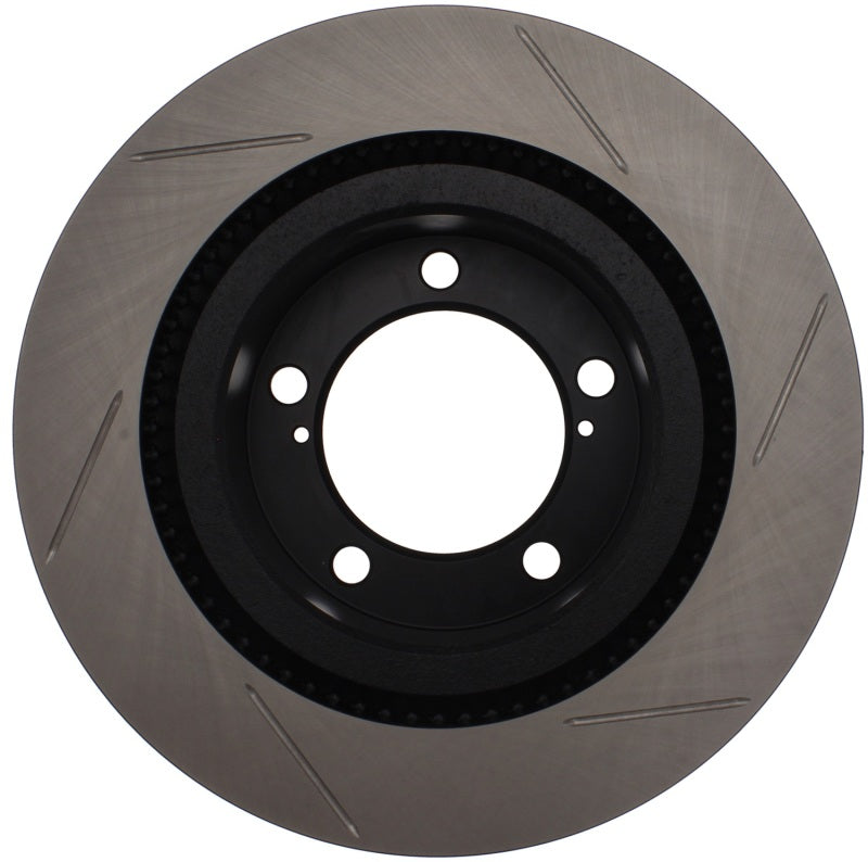 StopTech Power Slot Slotted Right Front Rotor — Fits 2008-2022 Toyota Sequoia, 2016-2020 Toyota Land Cruiser, 2017-2021 Lexus LX570