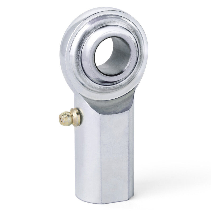 QA1 C Series 2-Pc Rod End - Female/Right Hand - .375in Bore x 3/8-24 w/Zerk - Carbon Steel