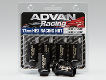 Cargar imagen en el visor de la galería, Advan Lug Nut 12X1.25 (Black) - 4 Pack