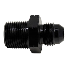 Cargar imagen en el visor de la galería, DeatschWerks 6AN Male Flare to 3/8in Male NPT Adapter - Anodized Matte Black