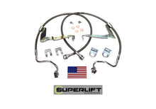 Cargar imagen en el visor de la galería, Superlift 08-10 Ford F-250/F-350 w/ 6-10in Lift Kit (Pair) Bullet Proof Brake Hoses