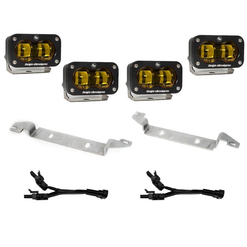 Baja Designs S2 SAE OEM Fog Light Replacement Kit Amber — Fits 2024+ Toyota Tacoma