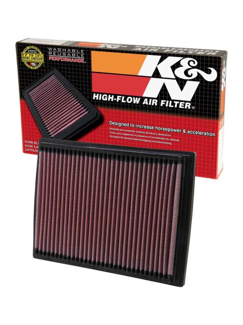 K&N 33-2201 Drop In Air Filter — Fits 00-07 Hyundai Elantra, 03-08 Tiburon, 04-08 Tucson, 04-08 Kia Spectra/Sportage
