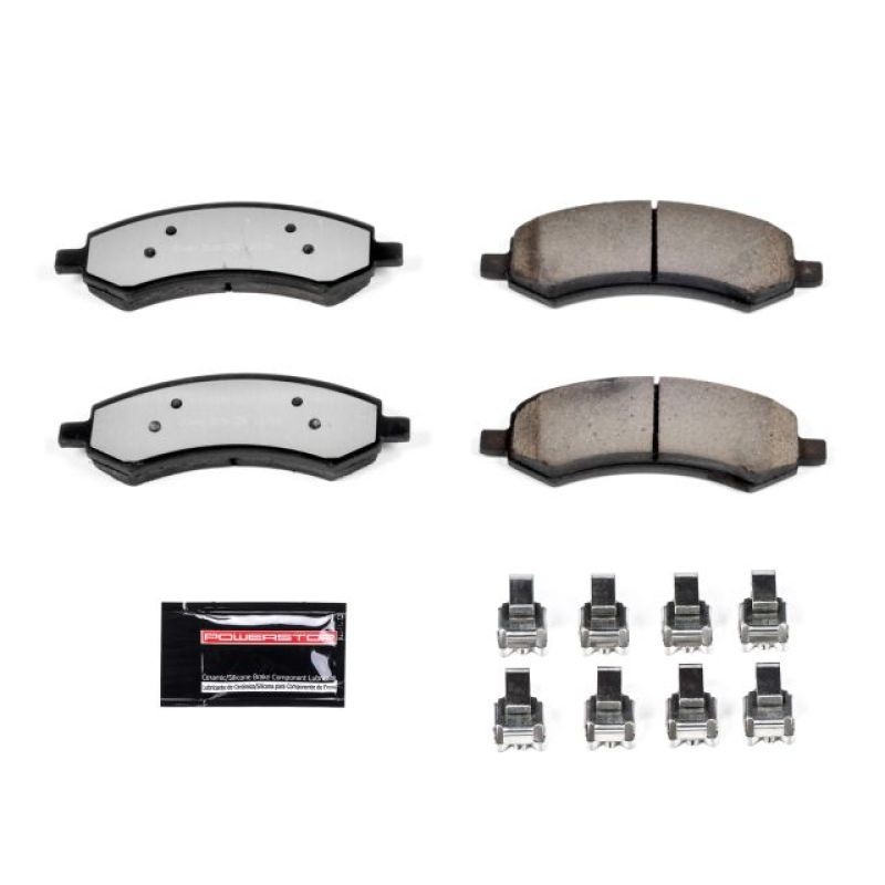 Pastillas de freno delanteras Power Stop para camioneta y remolque Chrysler Aspen Z36 07-09 con herrajes