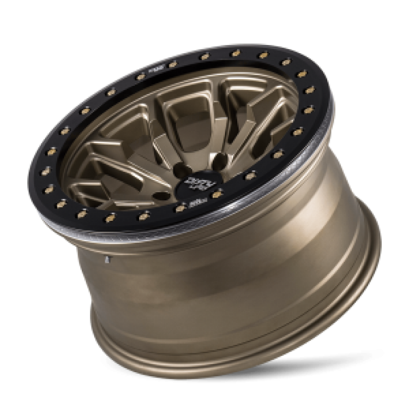 Dirty Life 9303 DT-1 17x9/8x165.1 BP/-12mm Offset/130.8mm Hub Satin Gold Wheel - Beadlock