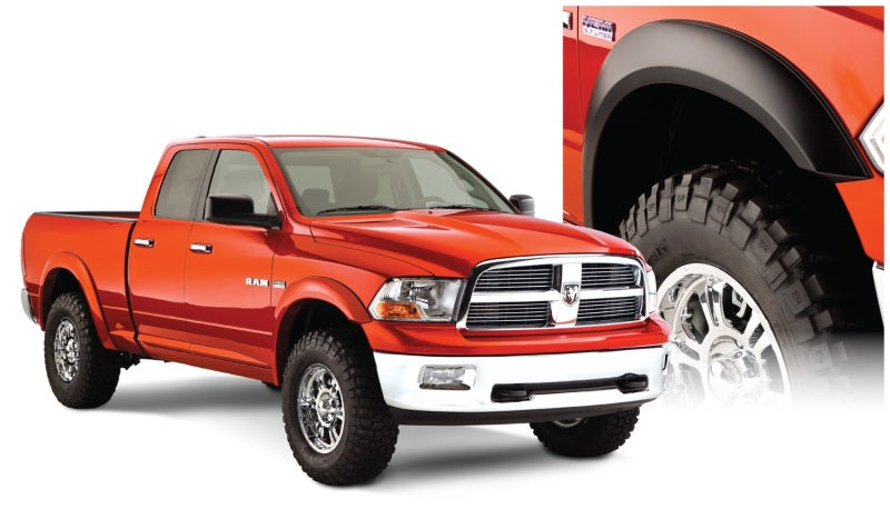 Guardabarros estilo Bushwacker 10-18 Ram 1500 Fleetside Extend-A-Fender, 4 piezas, caja de 67,4/76,3/96,3 pulgadas, color negro