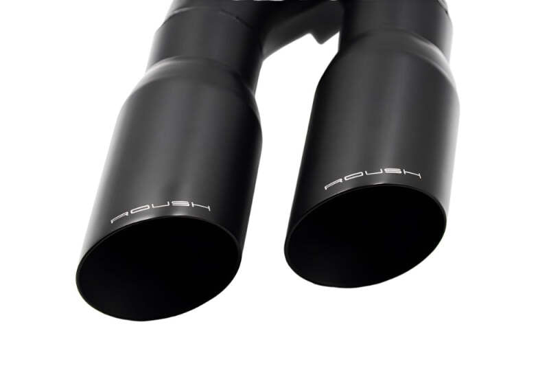 Roush 4in Black Exhaust Y-Tip Kit 5.0L — Fits 2021-2024 Ford F-150