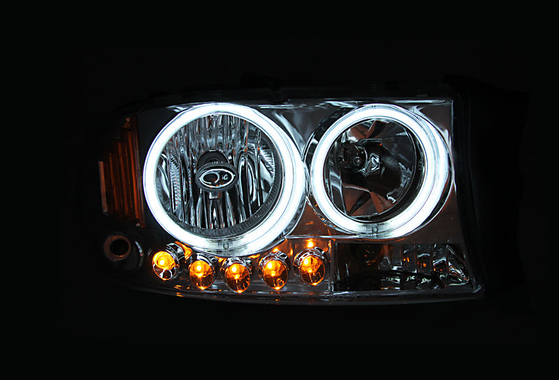 Faros delanteros de cristal de color negro para Dodge Ram ANZO 1994-2001