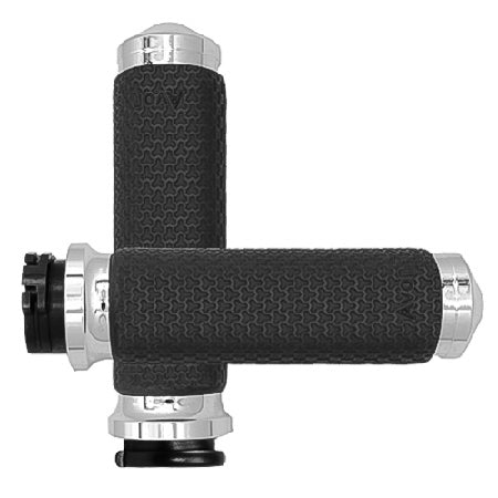 AVON Cable Throttle Memory Foam Grip Chrome (MF-63A-CH)