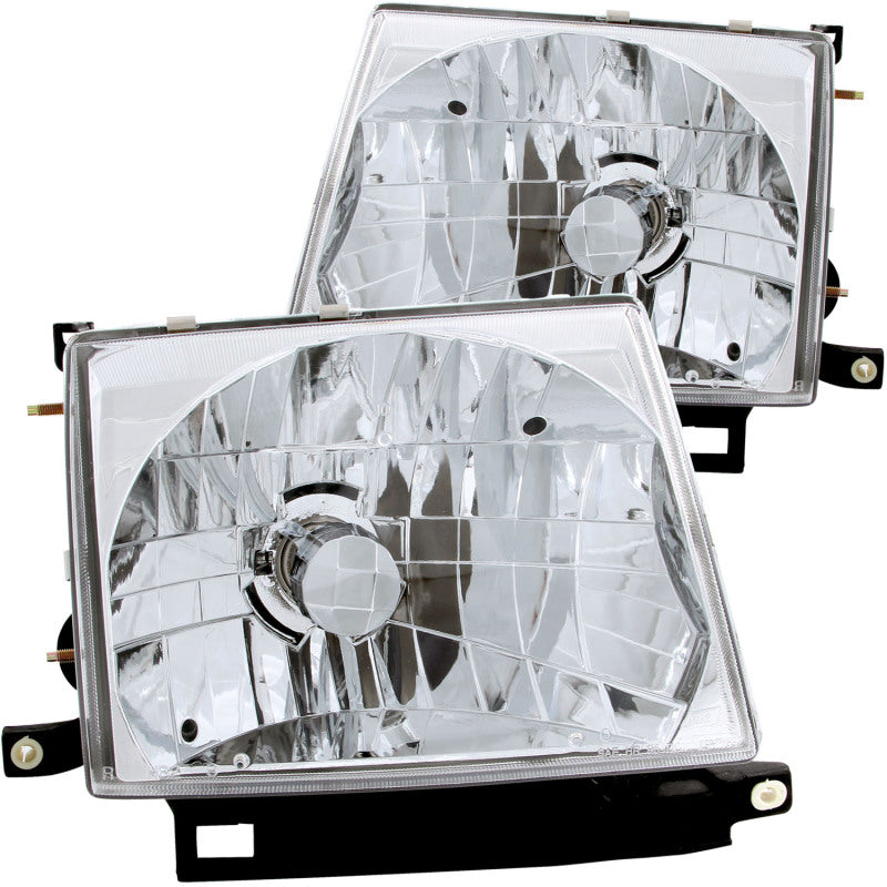 Faros delanteros cromados de cristal para Toyota Tacoma ANZO 1997-2000