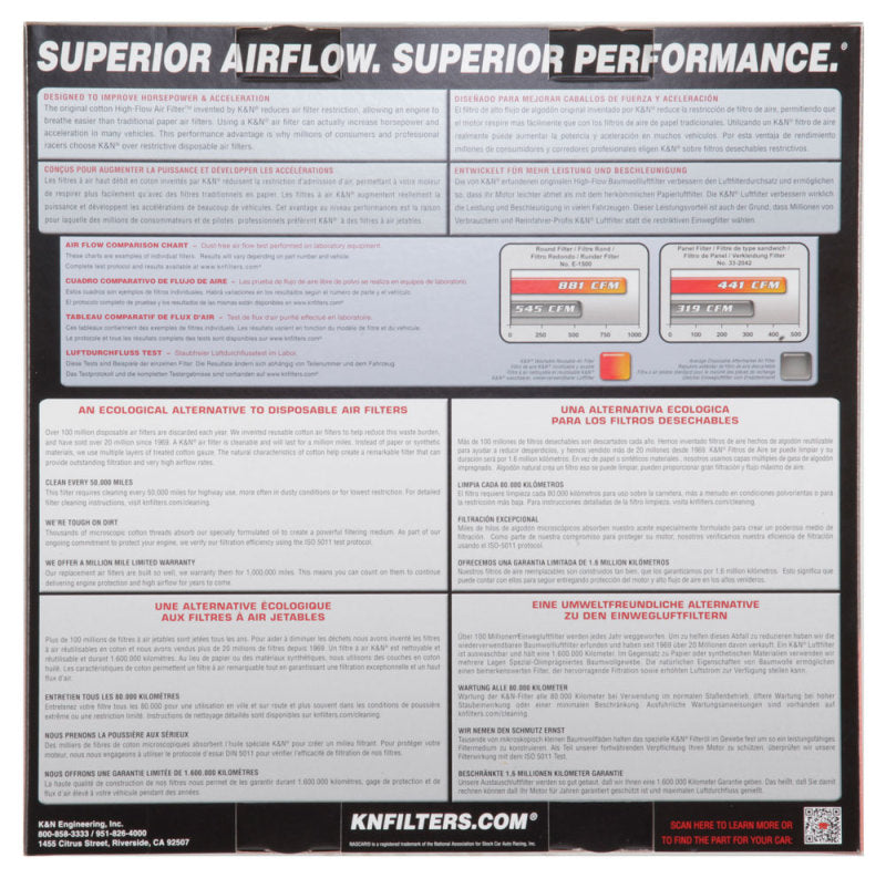 K&N High-Flow Drop-In Air Filter — 14in OD / 12in ID / 4in H w/ Wire — Fits 1988-1994 Chevrolet/GMC Trucks