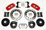 Wilwood AERO4 Rear P-Brake Kit 14.00in Drill Red Ford 8.8 w/2.5in Offset-5 Lug