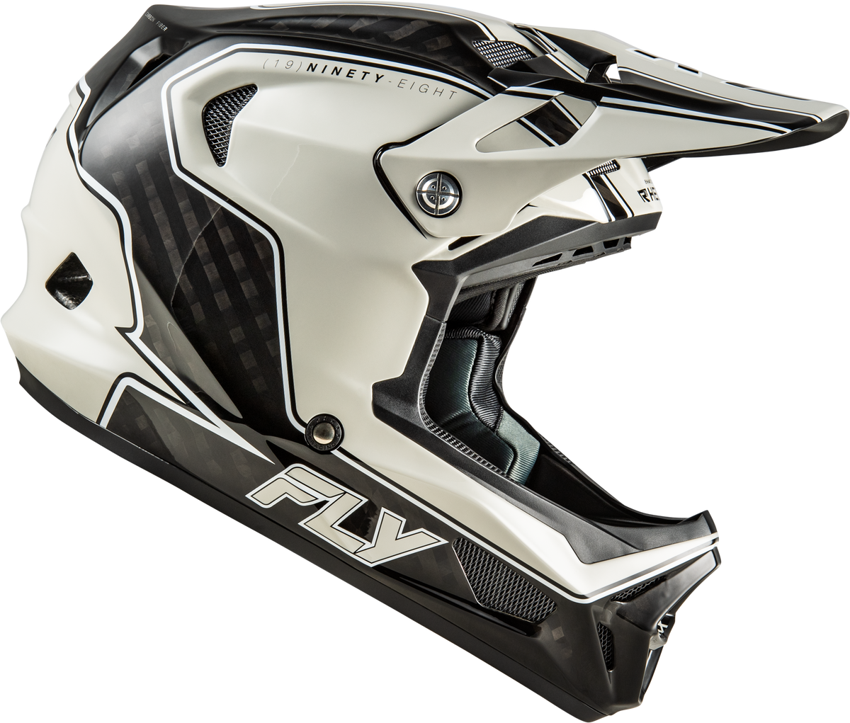 Fly Racing Werx-R Flow Carbon Helmet Black Carbon/Grey LG (73-9230L)