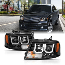 Cargar imagen en el visor de la galería, ANZO 2004-2008 Ford F-150 Projector Headlights w/ U-Bar Black