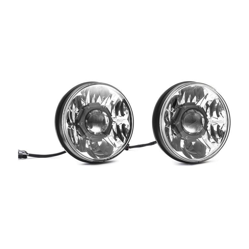 KC HiLiTES 7in. Gravity LED Pro DOT Headlights — Fits 2007-2018 Jeep JK (Pair)