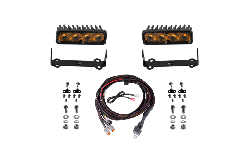 Diode Dynamics 2014-2024 Toyota 4Runner SS6 Sport LED Kit Yellow Driving 3000K