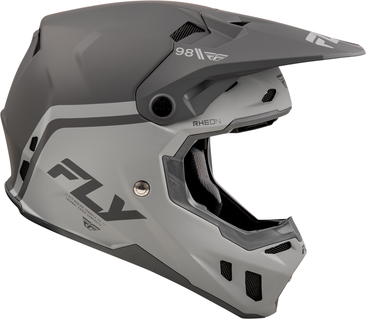 Fly Racing Youth Formula CC Objective Helmet Matte Black/Grey YL (73-4346YL)