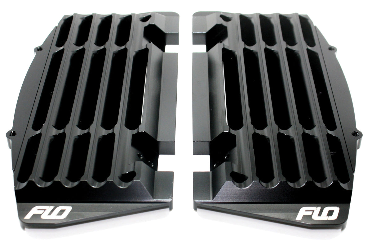 High Flow Radiator Braces Black (FLO751BLK)