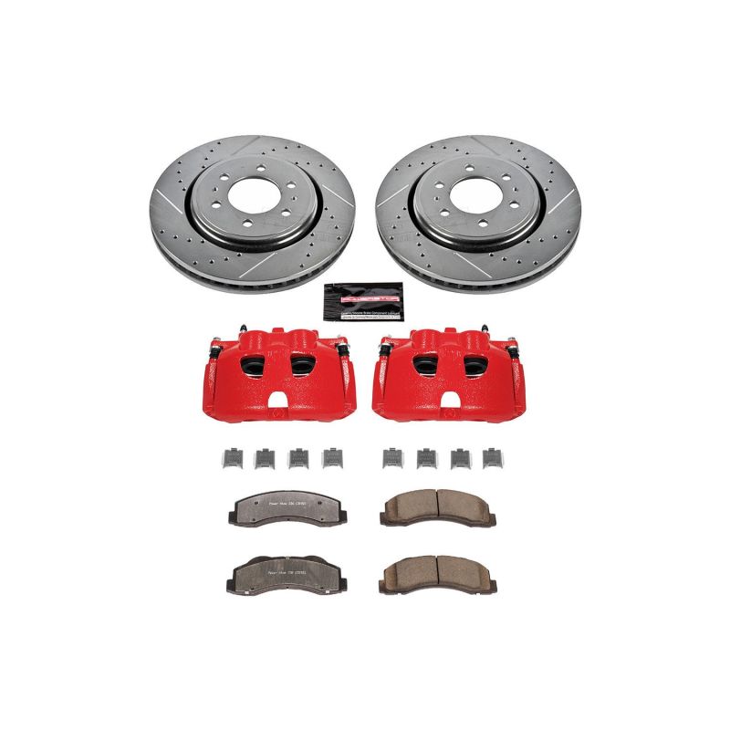 Power Stop Z36 Truck & Tow Front Brake Kit w/Calipers — Fits 2010-2021 Lincoln Navigator