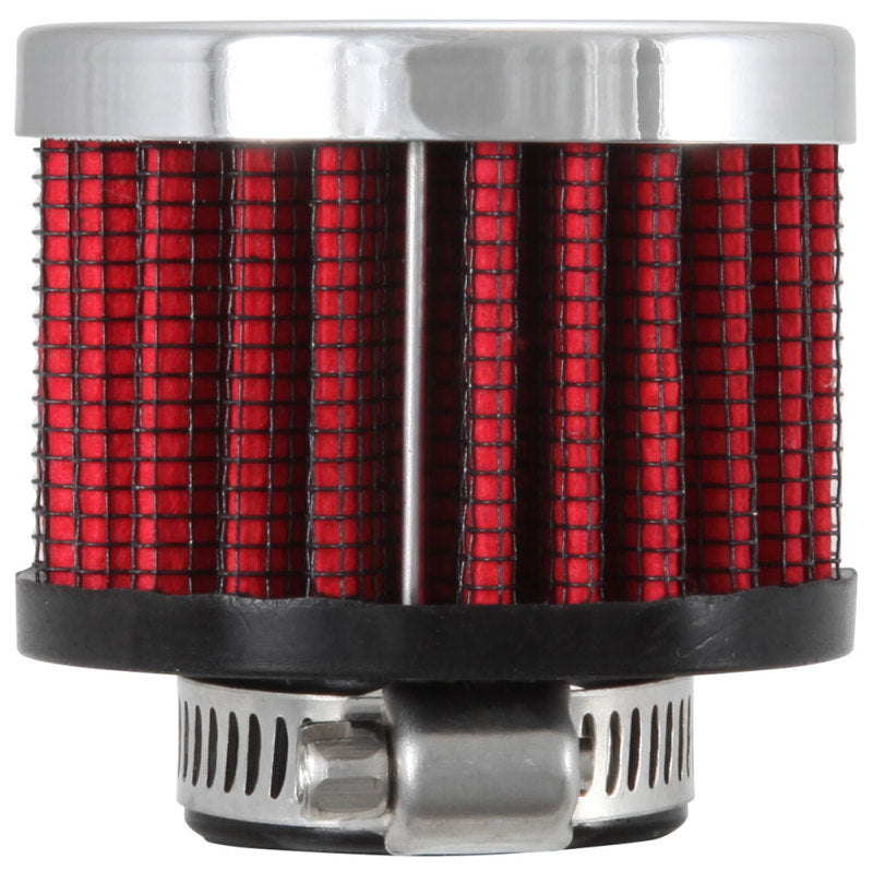 K&N 62-1360 Crankcase Vent Filter - 0.75in Flange ID Rubber Base Clamp-On