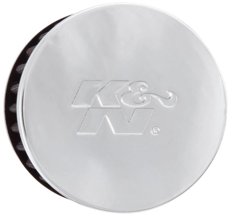K&N 62-1440 Crankcase Vent Filter — 1.375in Flange ID x 3in OD x 2.5in H Chrome Top