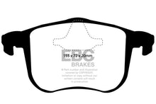 Cargar imagen en el visor de la galería, EBC 06-11 Saab 9-3 2.0 Turbo (Aero) Redstuff Front Brake Pads