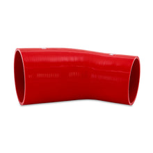 Load image into Gallery viewer, Mishimoto Silicone Reducer Coupler 45 Degree 3.5in to 4in - Red