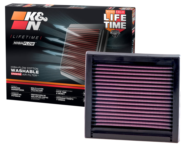 K&N Replacement Air Filter 33-2060 — Fits Nissan March/Micra 1.0L, 1.3L