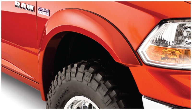 Guardabarros estilo Bushwacker 10-18 Ram 1500 Fleetside Extend-A-Fender, 4 piezas, caja de 67,4/76,3/96,3 pulgadas, color negro