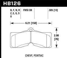 Cargar imagen en el visor de la galería, Hawk 65-73 Chevrolet Corvette Front ER-1 Brake Pads