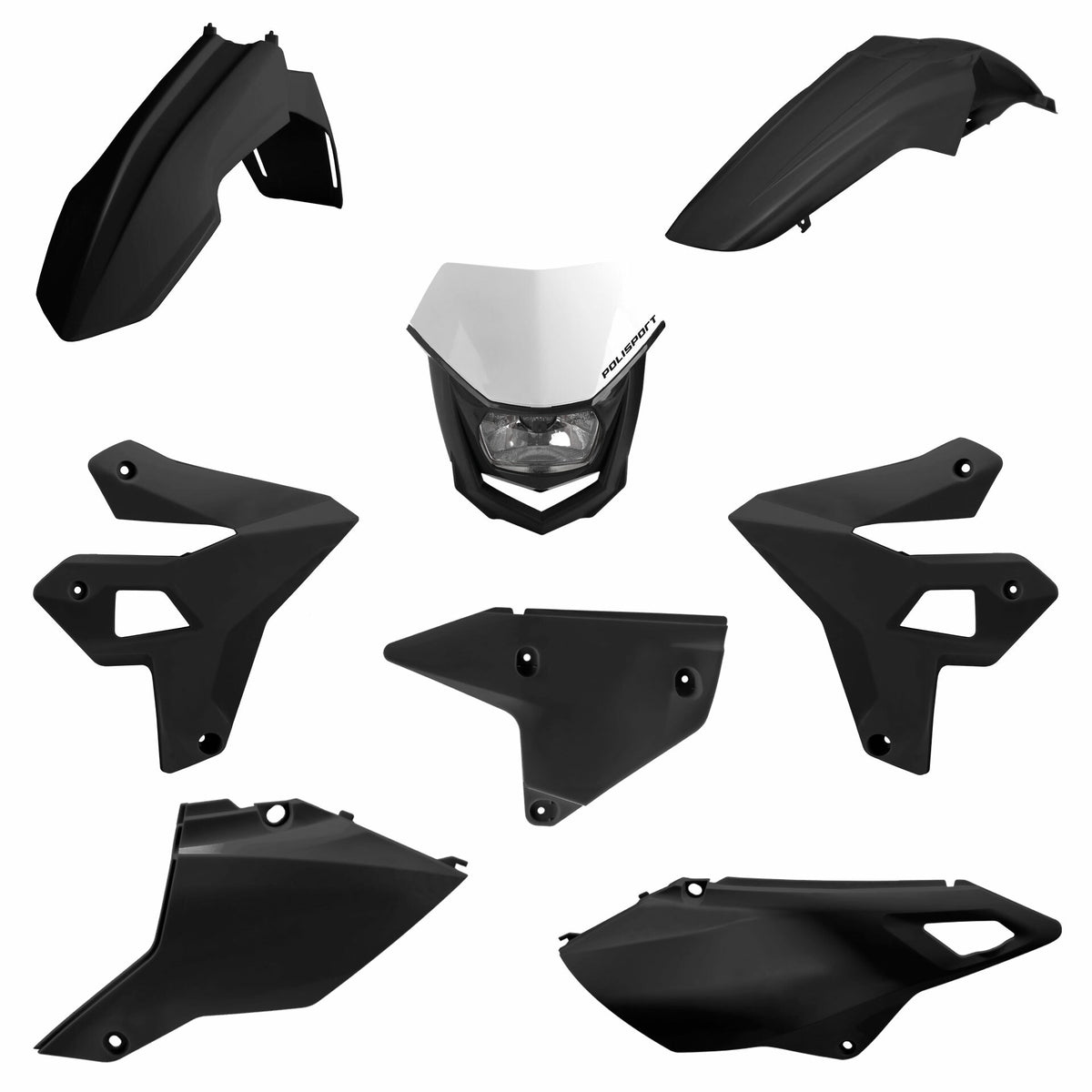 Polisport Restyling KIT w/Halo Headlight Black SUZ DRZ400 (91591)