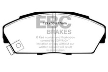 Cargar imagen en el visor de la galería, EBC 92-94 Acura Integra 1.7 Vtec Greenstuff Front Brake Pads