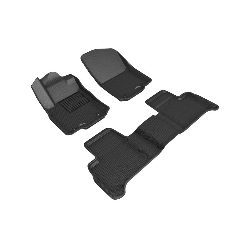 3D MAXpider Kagu Black 1st & 2nd Row Floor Mats for 2012-2016 Mercedes-Benz GLE/ML-Class