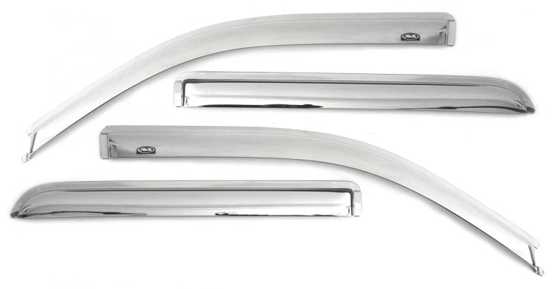 Deflectores de ventana delantera y trasera AVS 07-18 Toyota Tundra Double Cab Ventvisor, 4 piezas, cromados