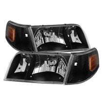 Cargar imagen en el visor de la galería, Xtune Crown Victoria 98-11 Crystal Headlights w/ Corner Lights Set Black HD-JH-CRVI98-SET-BK