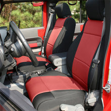 Cargar imagen en el visor de la galería, Rugged Ridge Seat Cover Kit Black/Red 11-18 Jeep Wrangler JK 4dr