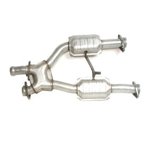 Cargar imagen en el visor de la galería, BBK 96-04 Mustang 4.6 GT / Cobra Short Mid X Pipe w Catalytic Converters 2-1/2 For Long Tube Headers