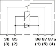 Cargar imagen en el visor de la galería, Hella Relay 12V 20/40A Spdt Dio