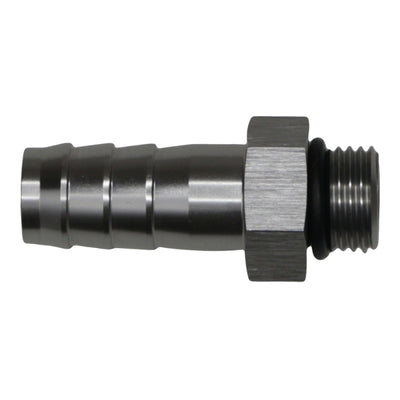 DeatschWerks 6AN ORB Male to 1/2in Triple Barb Fitting - Anodized DW Titanium