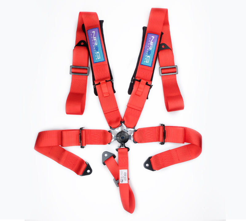 NRG 5-Point 3-Inch Racing Harness with Cam Lock — Red