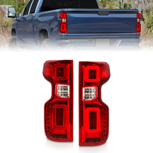 Cargar imagen en el visor de la galería, Anzo 19-21 Chevy Silverado Work Truck Full LED Tailights Chrome Housing Red Lens G2(w/C Light Bars)