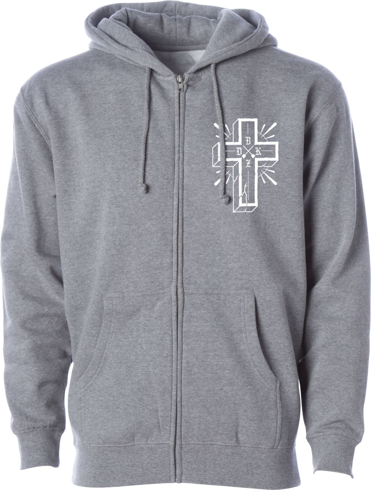 DBK Multiply ZIP Hoodie Gunmetal Heather 2X (AHZ-MULTIPLY-GUN-2X)